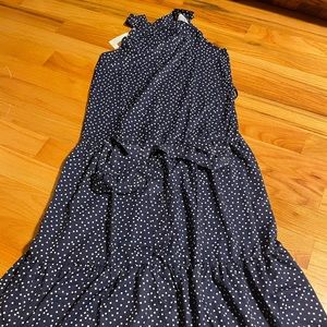 Vintage Polka Dot Maxi dress with belt